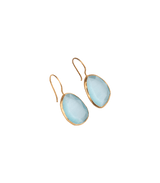 Jewelry Nes Paris Alice Earrings Cat Eyes Pebble Smallest Model Gold Plated O/S / Light Blue Apoella