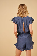 Playsuit Apoella Erifylli Linen Ruffle Playsuit Apoella