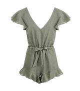 Playsuit Apoella Erifylli Linen Ruffle Playsuit S/M / Khaki Apoella