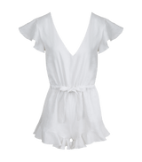 Playsuit Apoella Erifylli Linen Ruffle Playsuit S/M / White Apoella