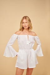 Playsuit Apoella Helectra Linen Off Shoulder Playsuit Apoella