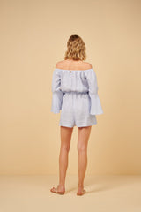 Playsuit Apoella Helectra Linen Off Shoulder Playsuit Striped Apoella