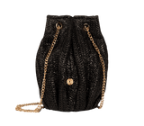 Pouch Apoella Naxos Raffia Straw Mini Shoulder Pouch O/S / Black Apoella