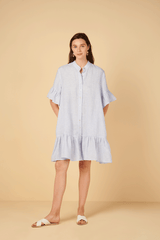 Shirtdress Apoella Chara Ruffle Shirtdress Striped O/S / Sky Apoella
