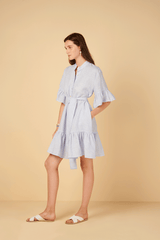 Shirtdress Apoella Chara Ruffle Shirtdress Striped O/S / Sky Apoella