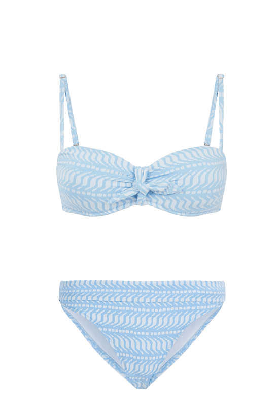 Swimwear Heidi Klein MALDIVES/CAPRI TIE FRONT BIKINI SKY/WHITE Sky White / S Apoella