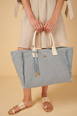 Tote Apoella Corfu Canvas Tote Bag O/S / Denim Apoella