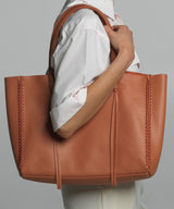 Tote Callista Crafts Tote Medium Grained Leather Peach O/S / Peach Apoella