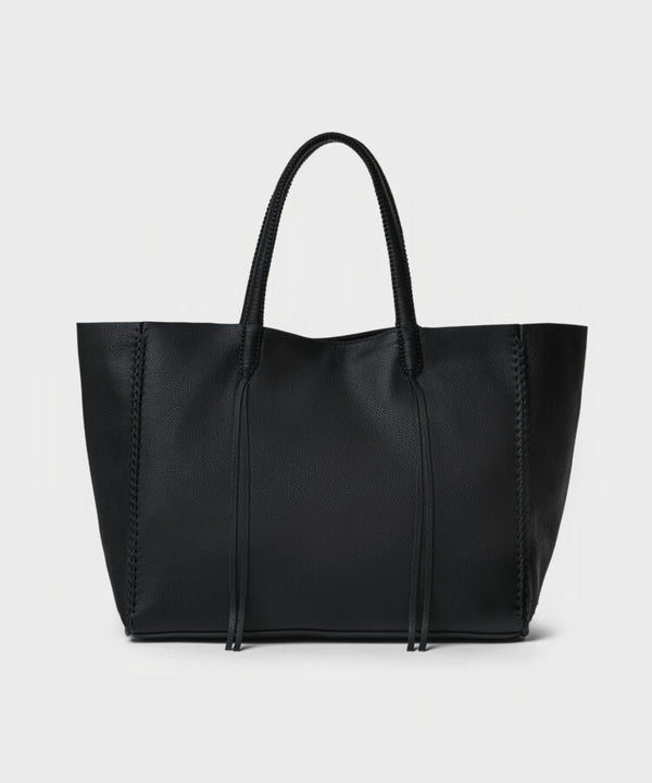 Tote Grained Leather Black