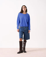 Kaira Crew Neck Sweater Horizon Blue