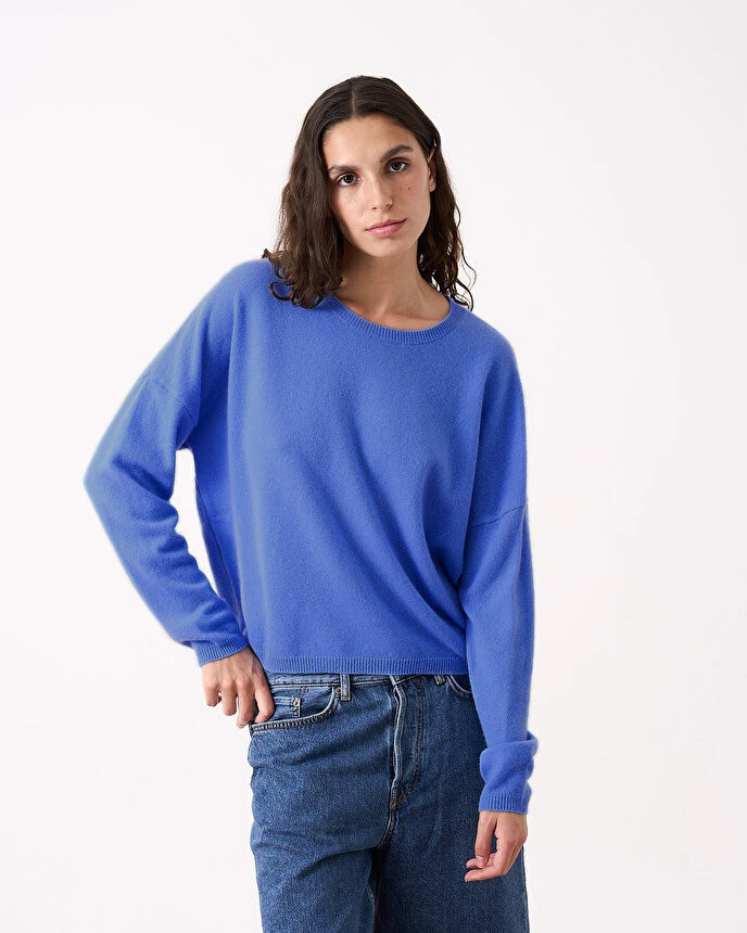 Kaira Crew Neck Sweater Horizon Blue