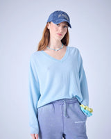 Alicia V Neck Sweater Sky