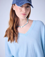 Alicia V Neck Sweater Sky