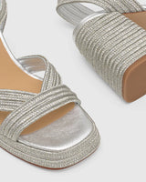 Valle High Heeled Sandals Platino