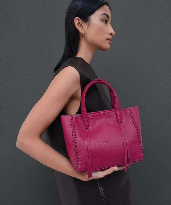 Mini Tote Grained Leather Pink