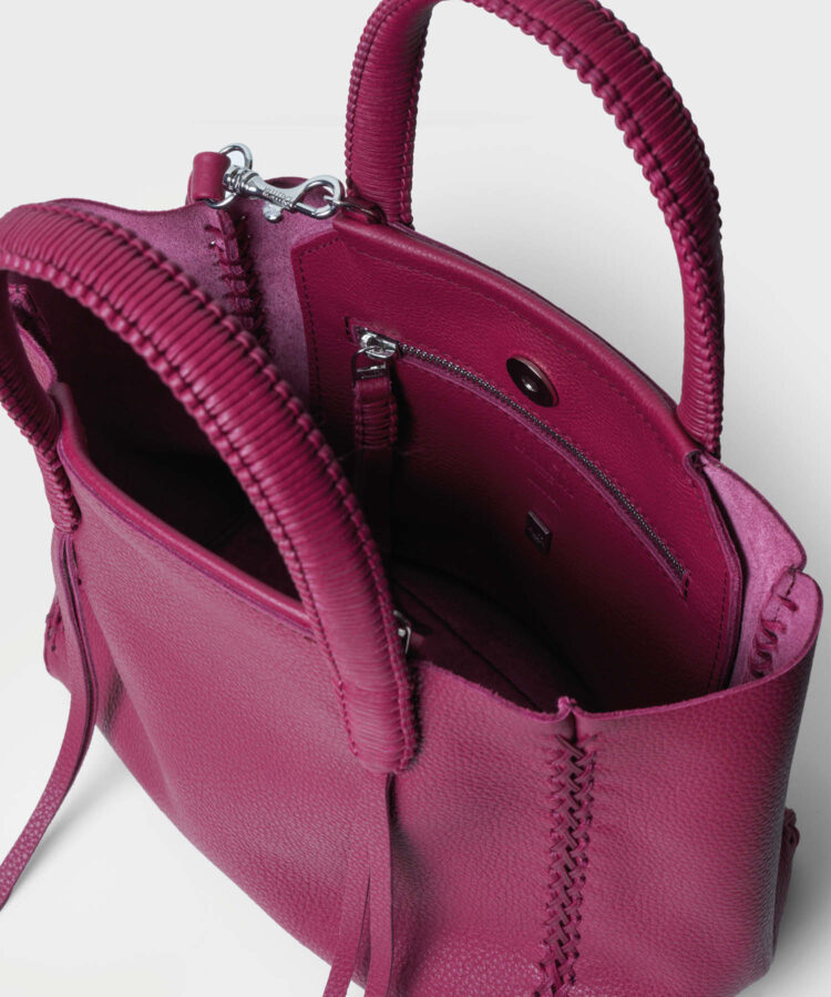 Mini Tote Grained Leather Pink