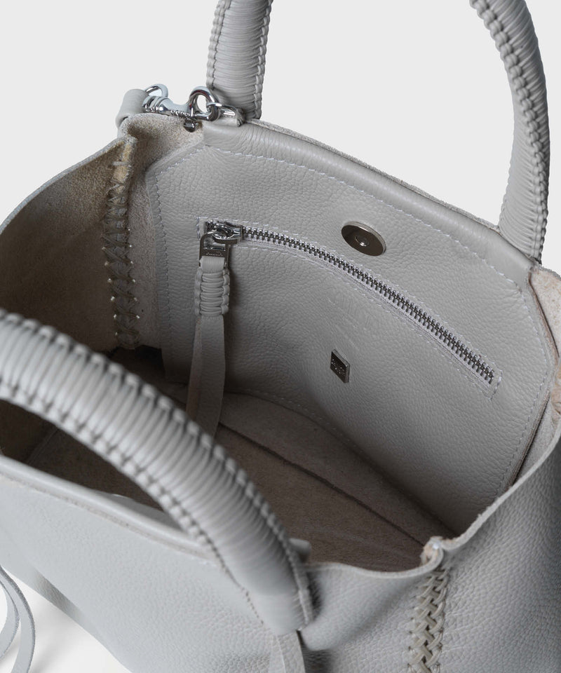 Mini Tote Grained Leather Oat