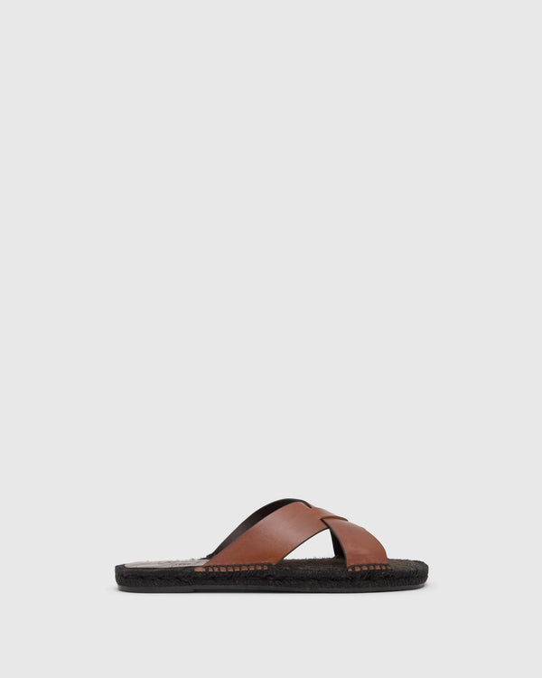 Keanu Leather Sandals Marron Choc