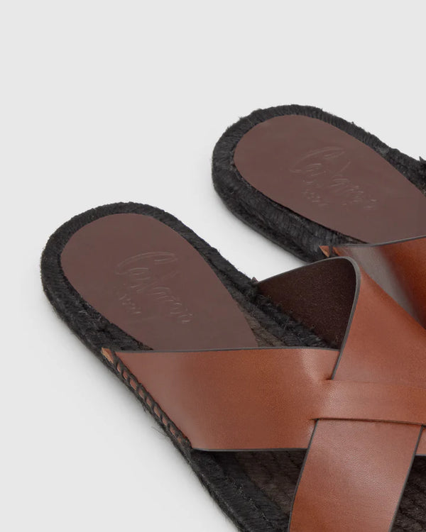 Keanu Leather Sandals Marron Choc
