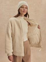 Serina Reversible Quilt Jacket Sandshell / Ash Taupe