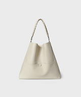 Slim M Stich Tote Grained Leather Cream