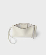 Slim Pochette Grained Leather Cream