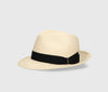 Federico Panama Hat Natural Ribbon Navy