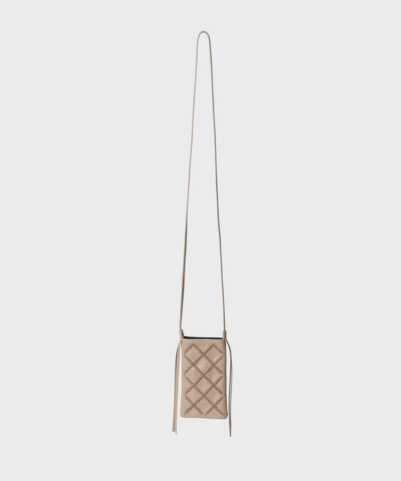 Cross Pocket Bag Smooth Leather Latte