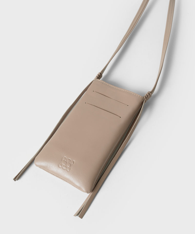 Cross Pocket Bag Smooth Leather Latte