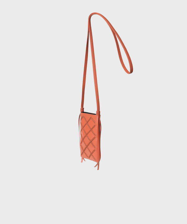 Cross Pocket Bag Smooth Leather Orange