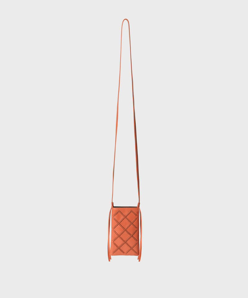 Cross Pocket Bag Smooth Leather Orange