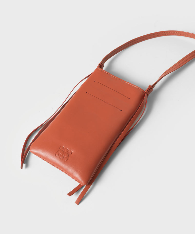 Cross Pocket Bag Smooth Leather Orange