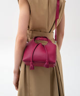 Micro City Mini Tote Grained Leather Pink