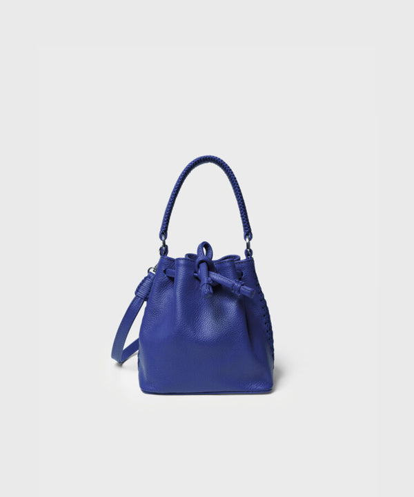 Micro Bucket Bag Grained Leather Violet