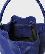 Micro Bucket Bag Grained Leather Violet