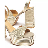 Ferosa High Heeled Sandals Platino