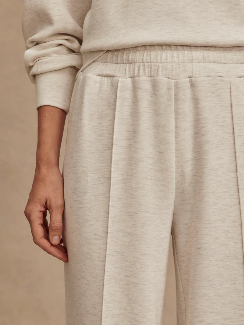 The Wide Leg Pant 30 Ivory Marl