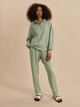 Hawley Half Zip Sweater Snow Sage