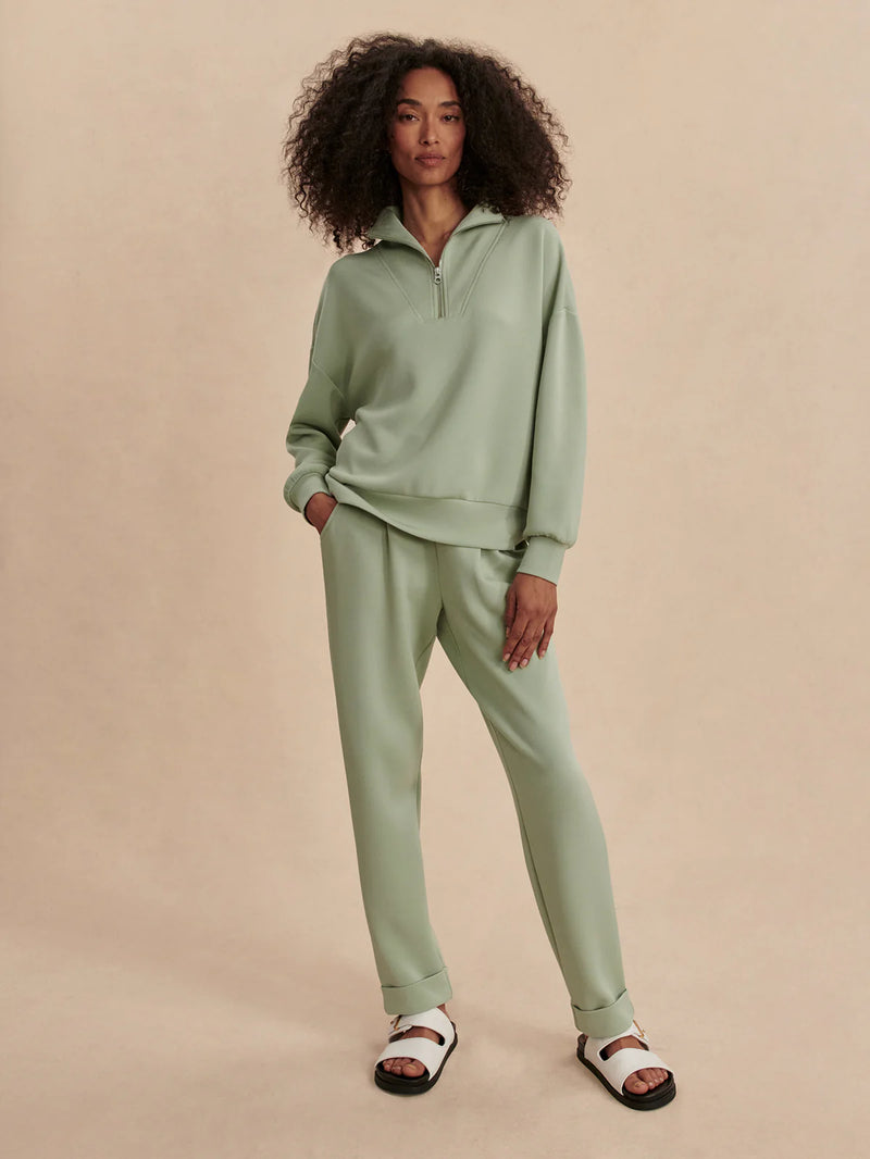 Hawley Half Zip Sweater Snow Sage