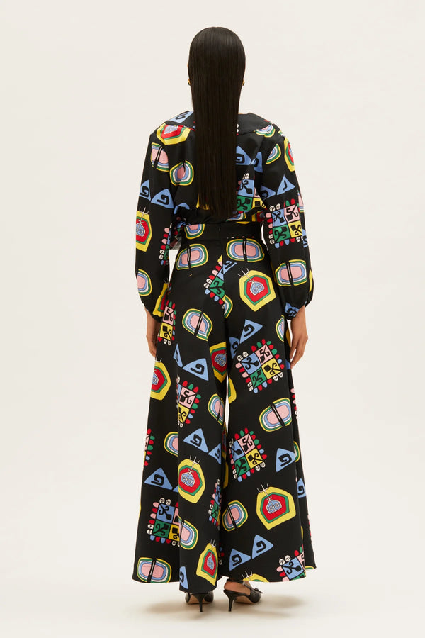 Tependris Palazzo Pants Futuristic Black