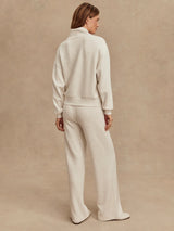 The Wide Leg Pant 30 Ivory Marl