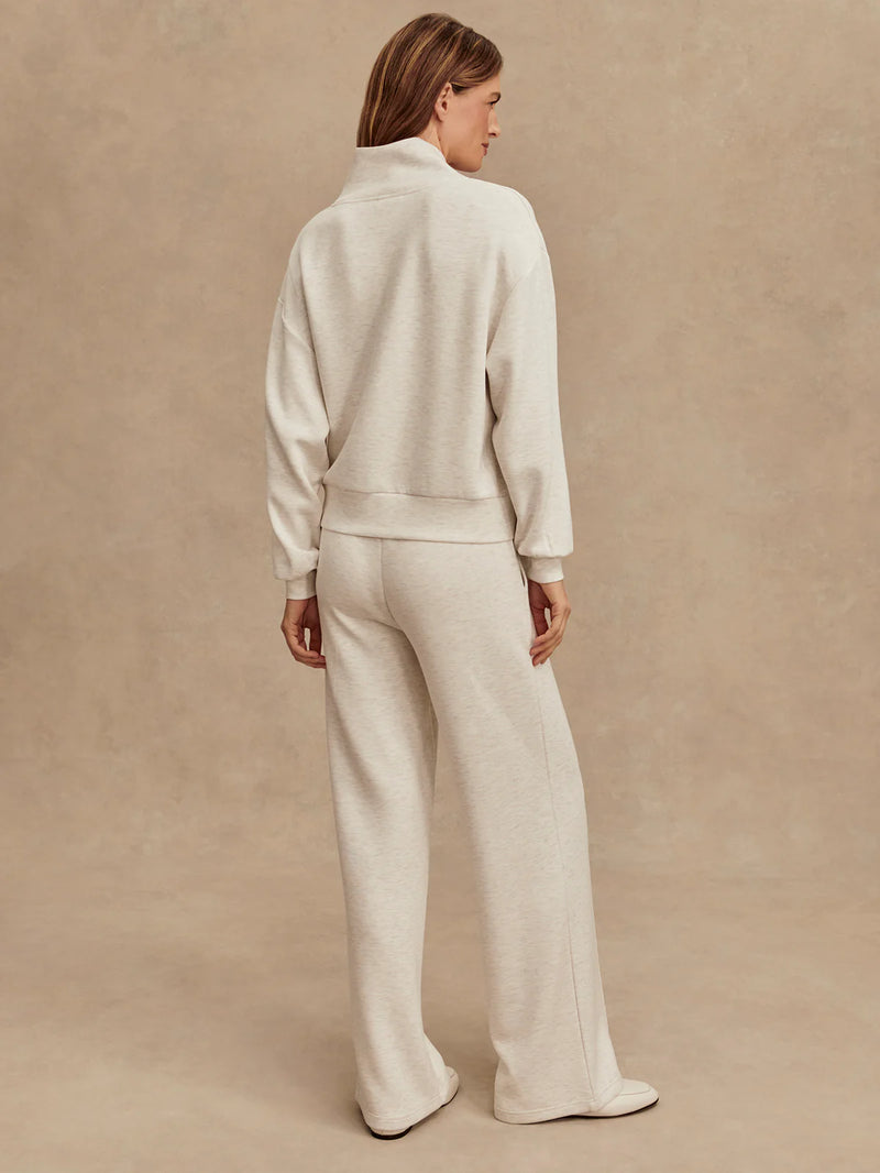 The Wide Leg Pant 30 Ivory Marl