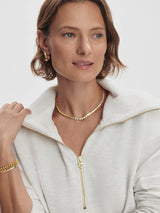 Larson Half Zip Sweater Ivory Marl