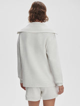 Larson Half Zip Sweater Ivory Marl
