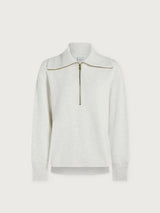Larson Half Zip Sweater Ivory Marl
