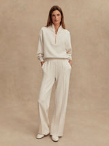 The Wide Leg Pant 30 Ivory Marl