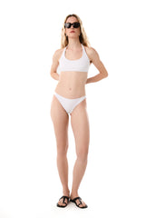 Cassia/Saltwater Halter Embroidered Bikini White