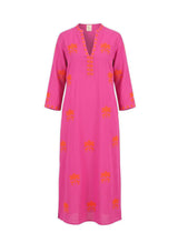 Sapphire Long Sleeve Tunic Berry/flamingo Embroidery