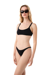Iris/Nora Braided Trim Bikini Black