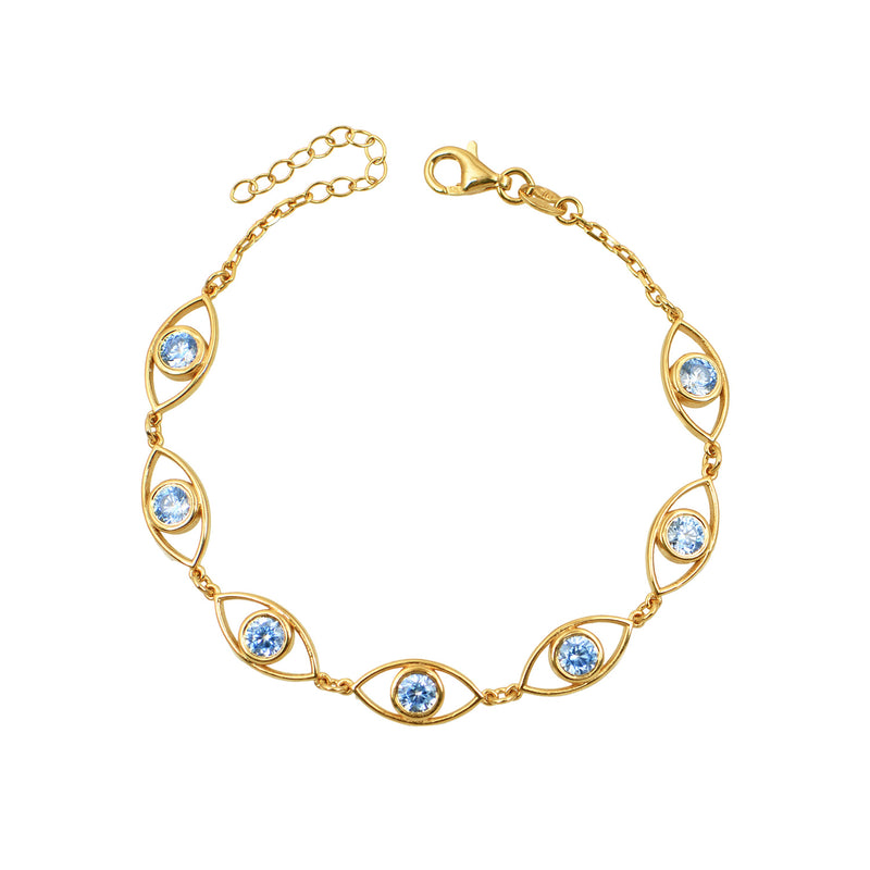 Eye Bracelet Gold/Aqua